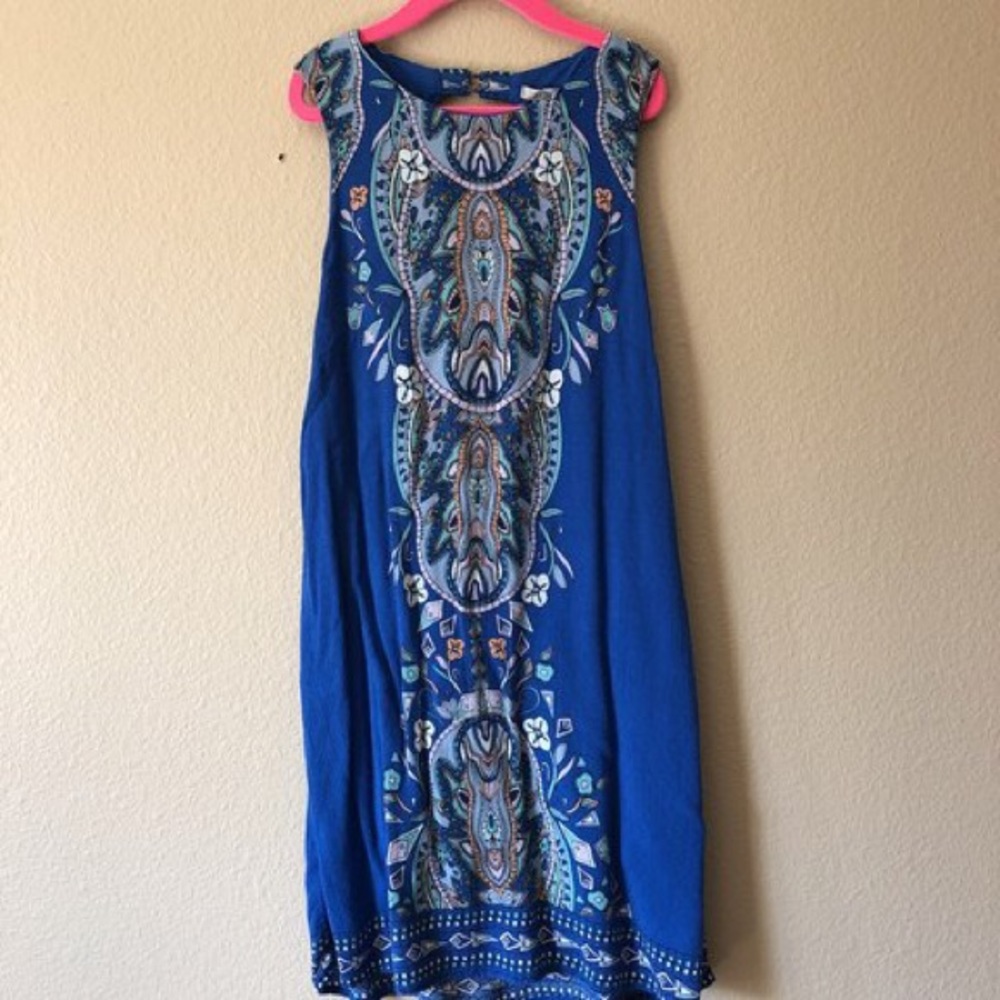 Blue tribal print dress from UO!